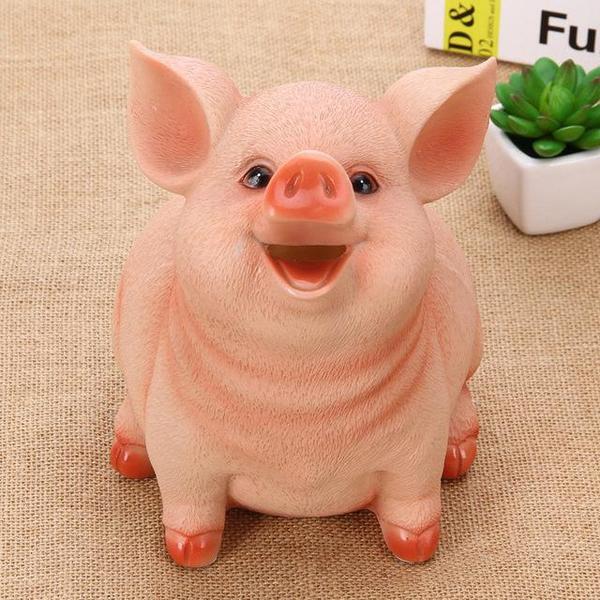Naturharz-Spardose, bruchfest und realistisch. Fröhliche Tierfigur, ideal als Geldgeschenk & Kinderzimmer Deko.