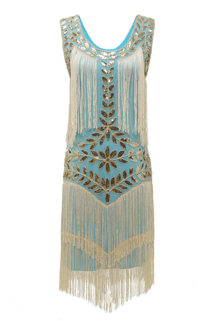 Festliches Charleston Flapper Kleid, elegant und glitzernd, für einen unvergesslichen Auftritt.