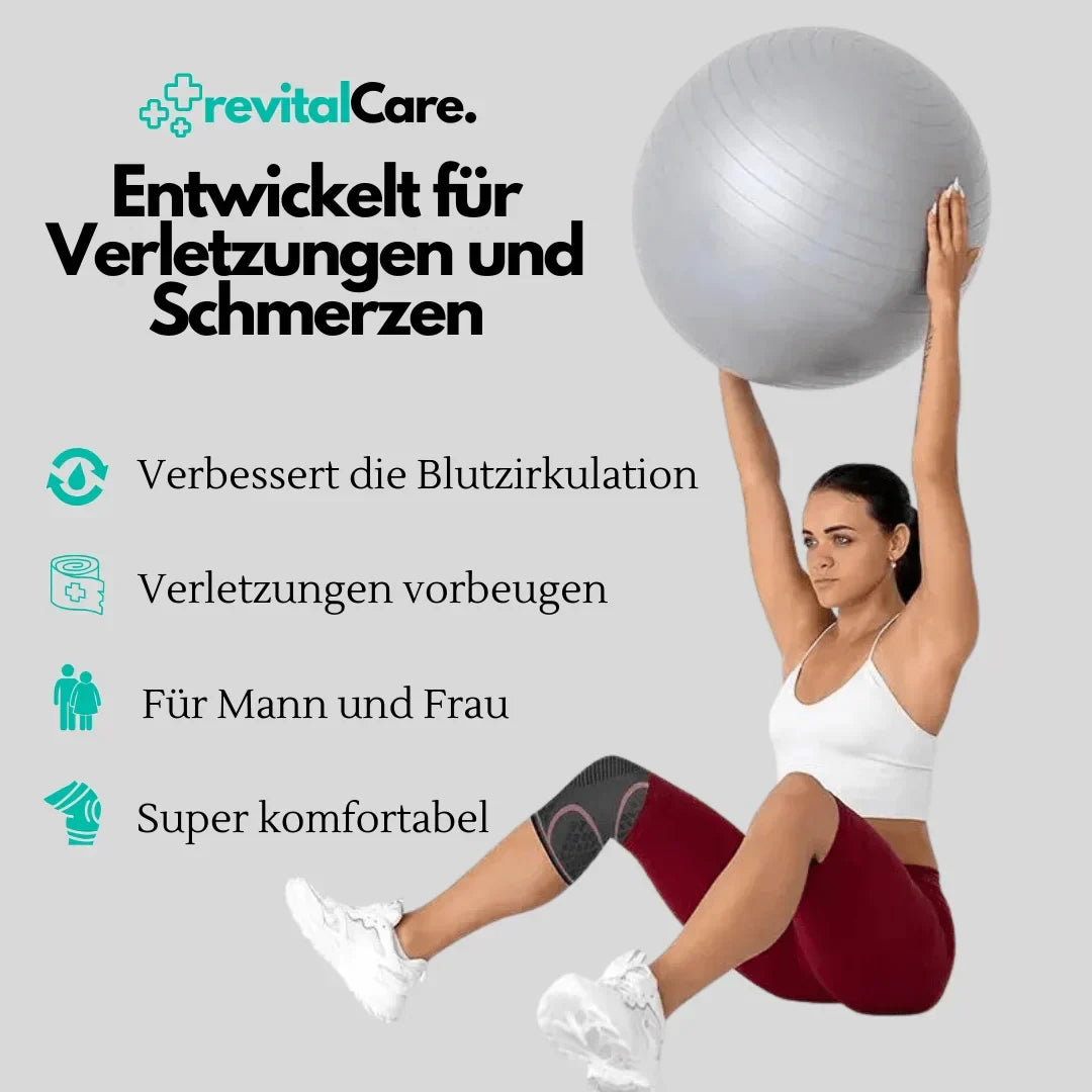 Kompressions-Kniebandage für optimale Genesung. Medizinische Gelenkstütze für Herren & Damen.