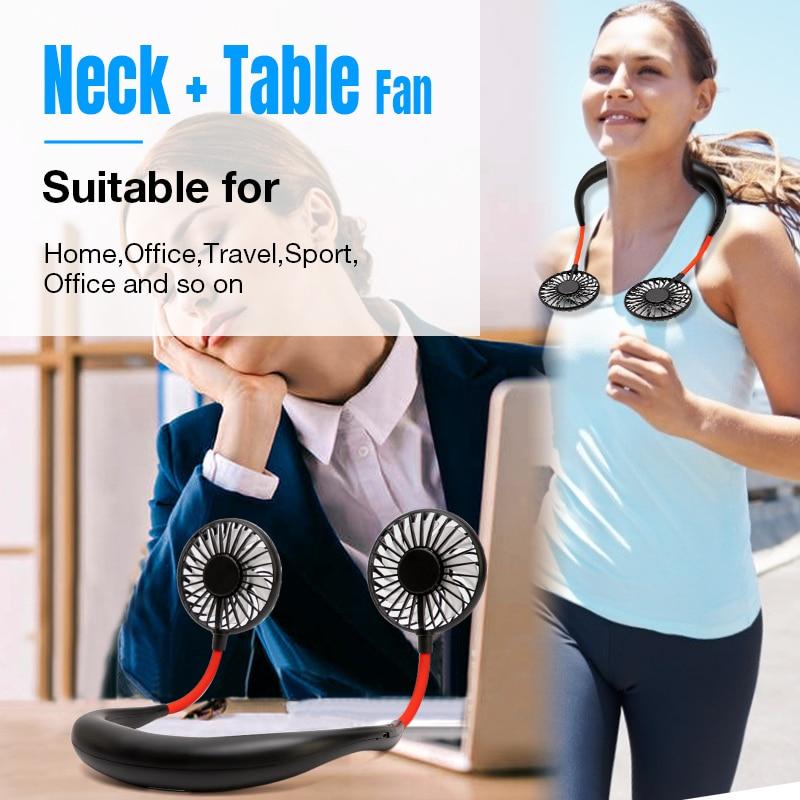 Outdoor Nackenventilator für Wanderungen, Camping & Gartenarbeit, bietet kühle Luft freihändig & komfortabel.