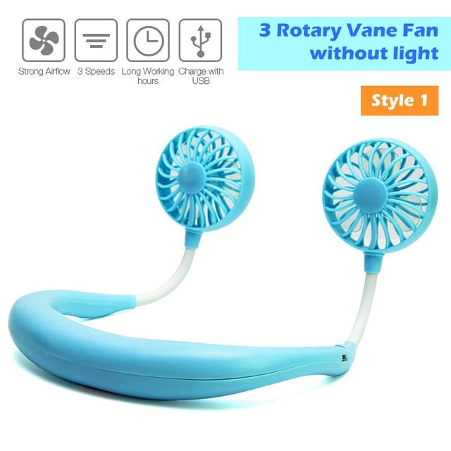 Effizienter Nackenventilator gegen Sommerhitze, freihändig und einfach per USB aufladbar. Perfekt für unterwegs.