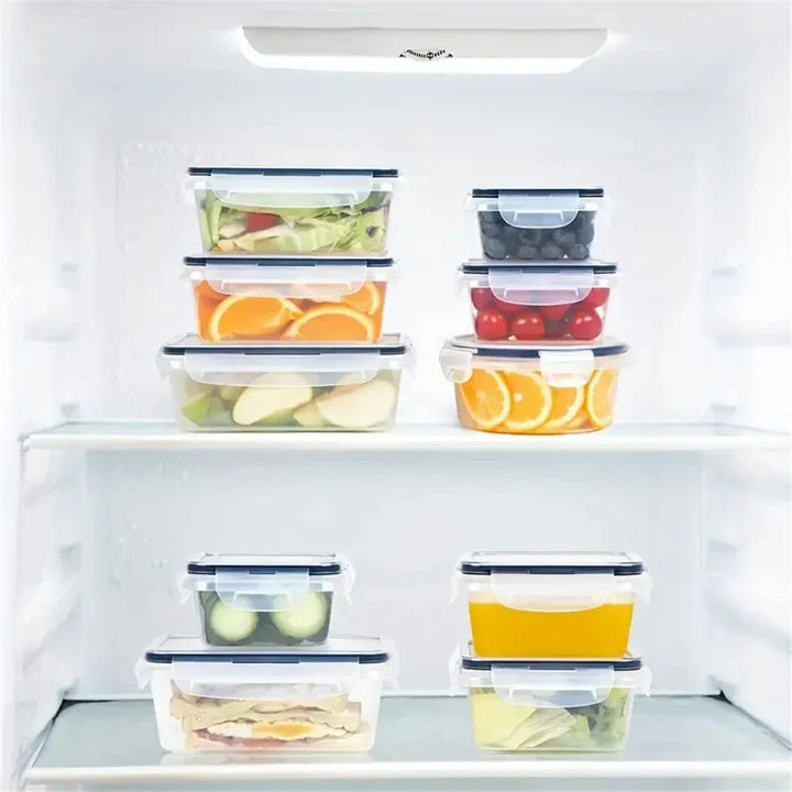Sicheres BPA-freies 12er Set Lebensmittelbehälter für frische Vorräte, ideal zur Küchenaufbewahrung.