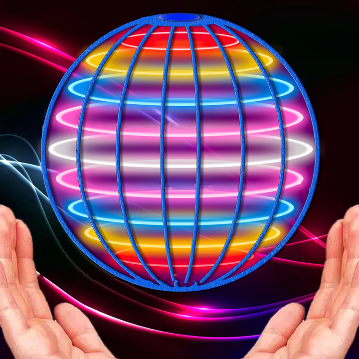 Leuchtender LED-Flugball in Aktion, faszinierender Schwebeball für stundenlangen Spielspaß.