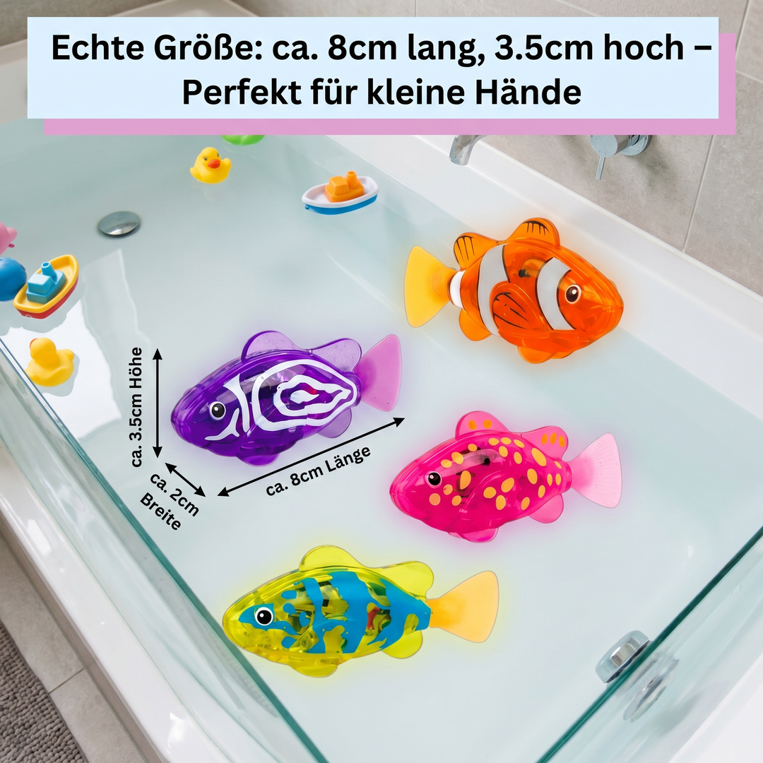 Sensorisches Lernspielzeug: LED Schwimmfische für Kinder. Fördert visuelle Wahrnehmung & motorische Fähigkeiten.