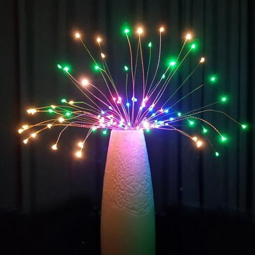 Festliche LED Lichterkette Feuerwerk-Design: Perfekte Dekoration für Weihnachten & Neujahr.