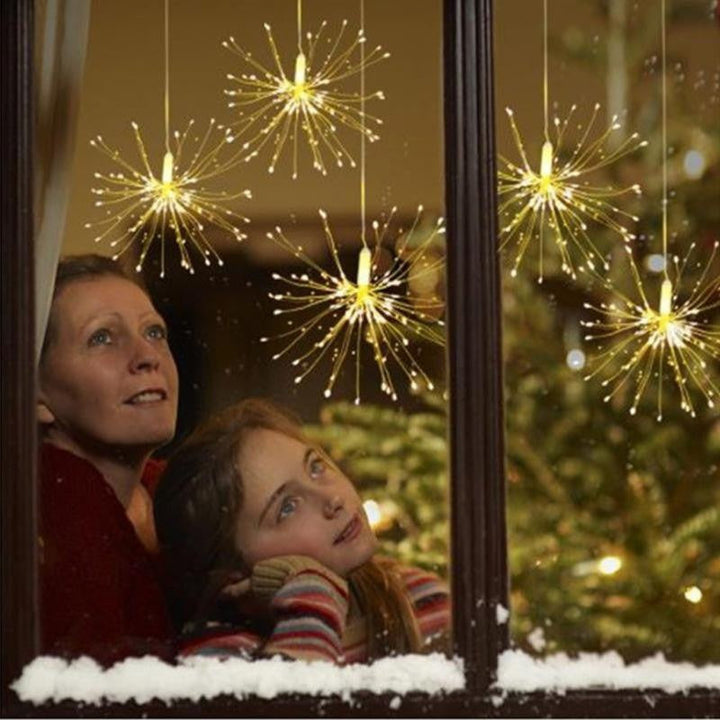 Outdoor LED Lichterkette Feuerwerk-Design: Perfekt für Gartenbeleuchtung & festliche Stimmung.