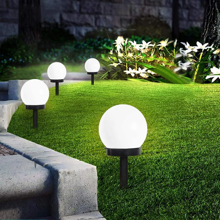 3er-Set wasserdichte Solar-Gartenleuchten, LED-Außenbeleuchtung für Wege & Garten, energieeffizient.