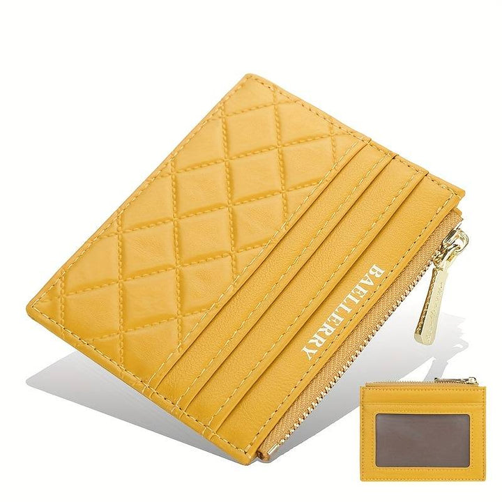Eleganter gesteppter Mini-Kartenhalter unisex, perfekte Ergänzung für jedes Outfit.