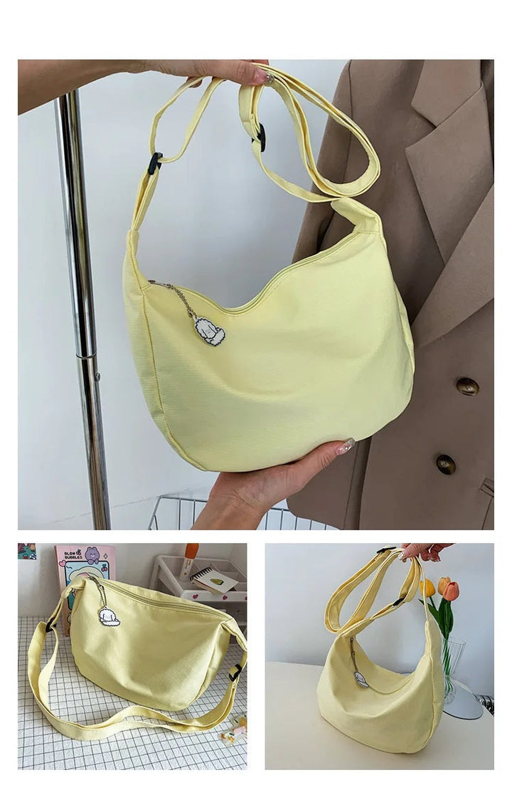 Vielseitige Damentasche im Harajuku-Stil. Modische Schultertasche, elegantes Accessoire & Handtasche.