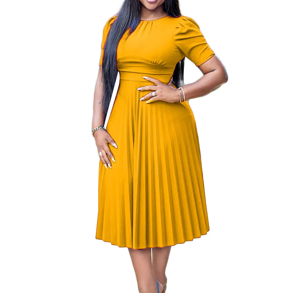 Hochwertiges Damen Plissee-Abendkleid Übergröße, modernes Design für besondere Momente und Feiern.