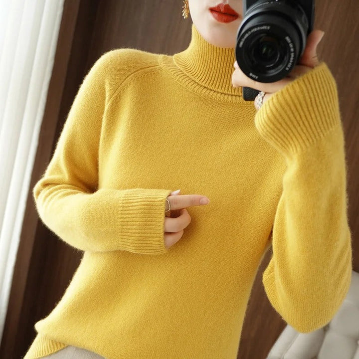 Warmer & gemütlicher Damenpullover, stilvolles Langarm-Oberteil für Damenmode im Herbst/Winter.