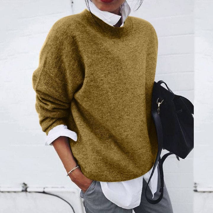 Gemütlicher Oversize Damen Pullover für Herbst & Winter. Eleganter Strick Sweater für jeden Tag.