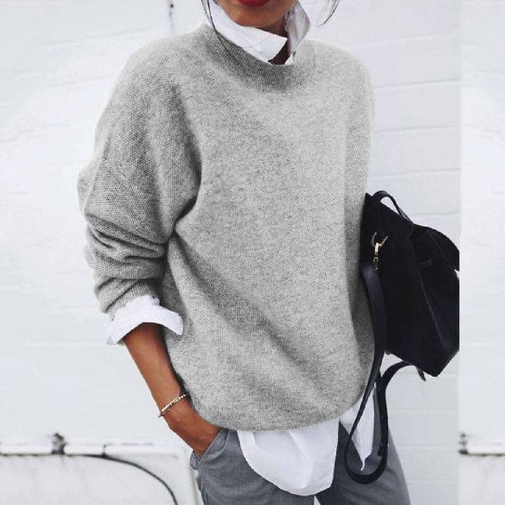 Damen Herbst Pullover in Oversize-Passform. Gemütlicher Strick Sweater, perfekt für die Wintermode.
