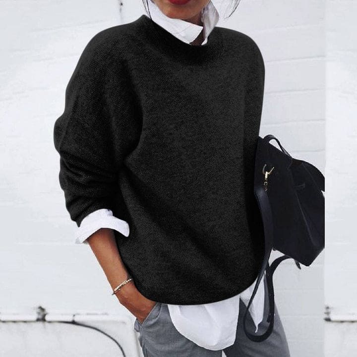 Bequemer & stylischer Damen Oversize Pullover. Warmer Strick Sweater für Herbst- und Wintertage.
