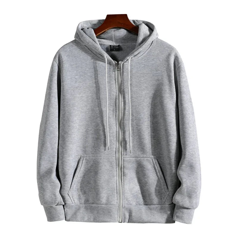 Gemütlicher Unisex Kapuzenpullover mit Reißverschluss für den Alltag; ideal für Freizeit & kühle Tage. Lässige Mode.