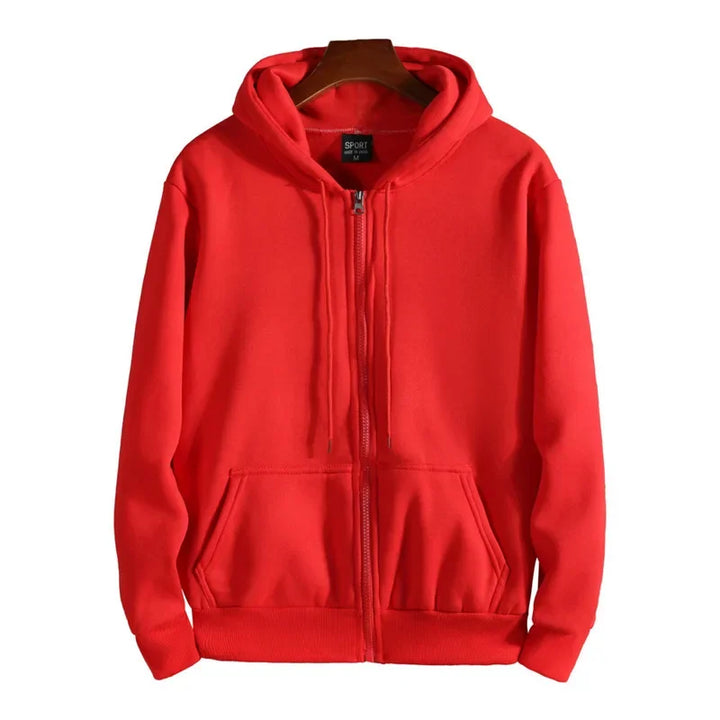Stylischer Unisex Hoodie mit Reißverschluss, perfekt für Frühling, Herbst & Winter. Bequemes Oberteil für Freizeitmode.