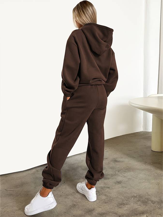 Komfortables Frauen Hoodie Set, ideal als Homewear & Freizeitkleidung für alle Jahreszeiten.