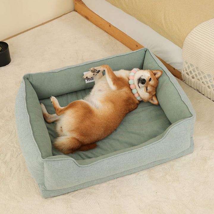 Tiefen Schlaf Hundebett, weiche Kissen, für entspannte Stunden und Regeneration.