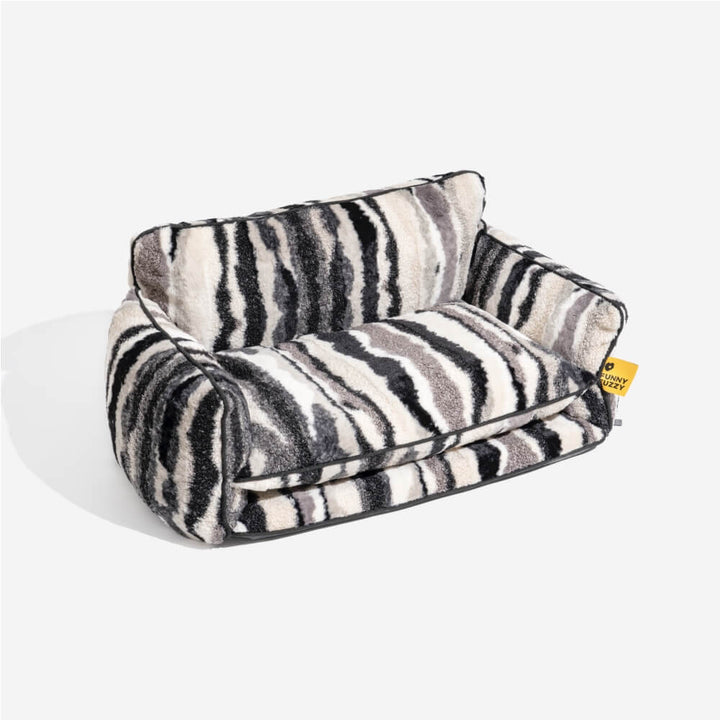 Ihr Haustier liebt das gestreifte Kuschelbett! Perfekter Rückzugsort für Hunde & Katzen zum Spielen & Schlafen.