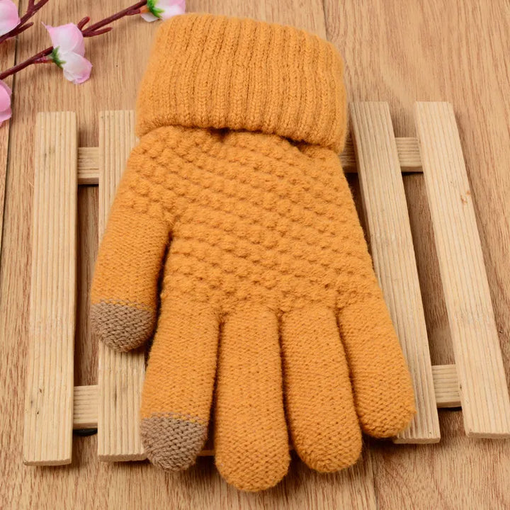 Robuste Winterhandschuhe mit Touchscreen für Damen & Herren, gestrickt, warm & strapazierfähig.