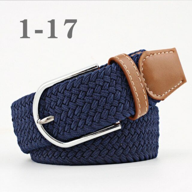 Stylischer Unisex elastischer Gürtel mit Dornschließe, flexibel & ganzjährig tragbar.
