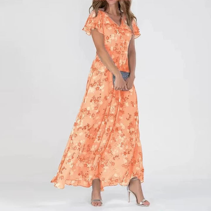 Glamouröses bauchbedeckendes Damenkleid, elegant und komfortabel, perfekt für Party oder Hochzeitsgast. Feminin & stilvoll.