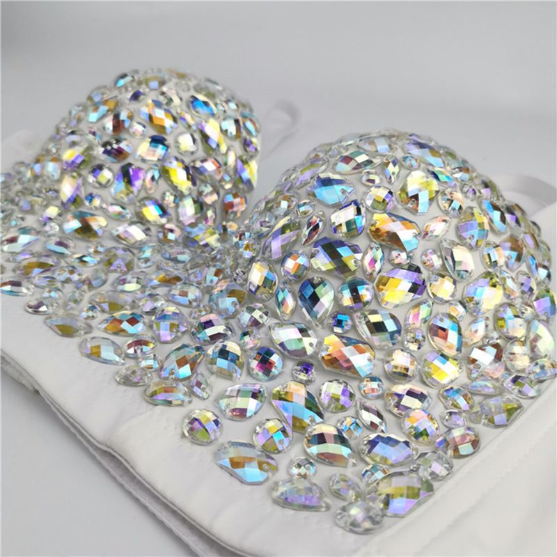 Glitzerndes Pailletten Damen Oberteil mit verstellbaren Trägern. Perfektes Party & Festival Top.
