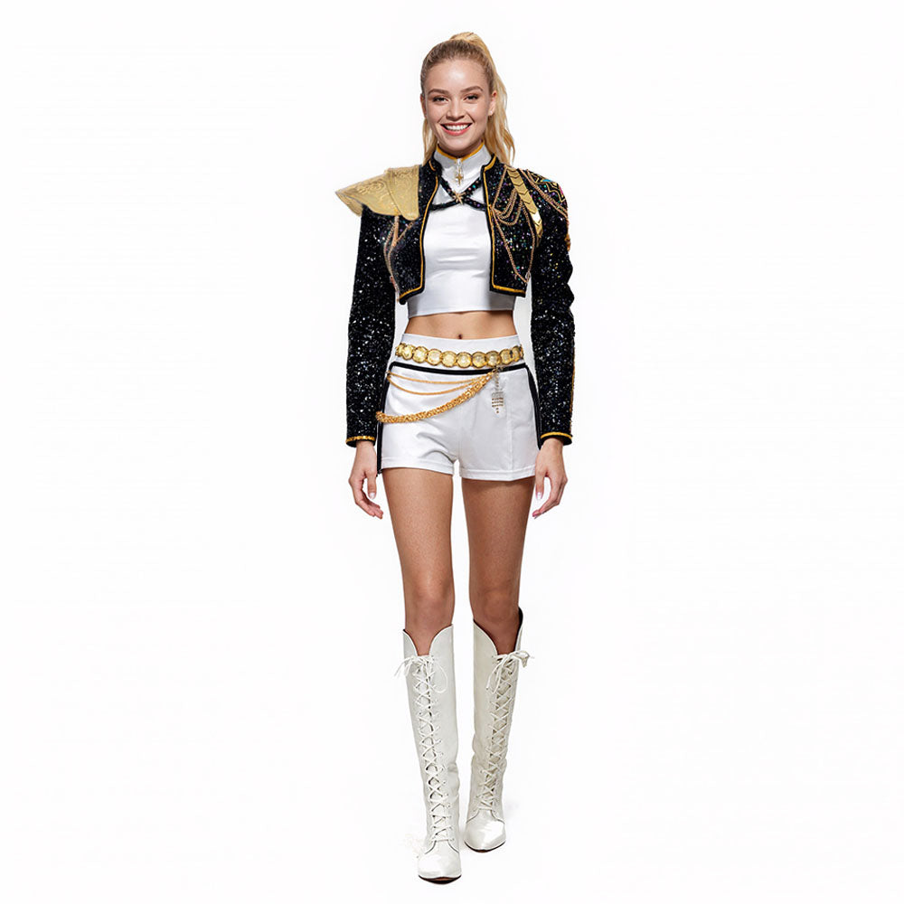 Glitzerndes Unisex Pailletten Kostüm für Kinder, Cosplay, Karneval & Aufführungen.