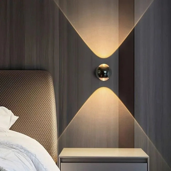 Moderne GlowWave Design Lampe. Energieeffiziente LED Beleuchtung für stilvolle Wohnzimmer Atmosphäre.