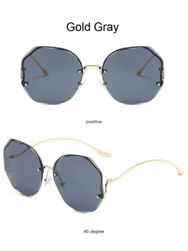 Moderne Luxus-Sonnenbrille, Unisex, mit Farbverlauf und zuverlässigem UV-Filter.