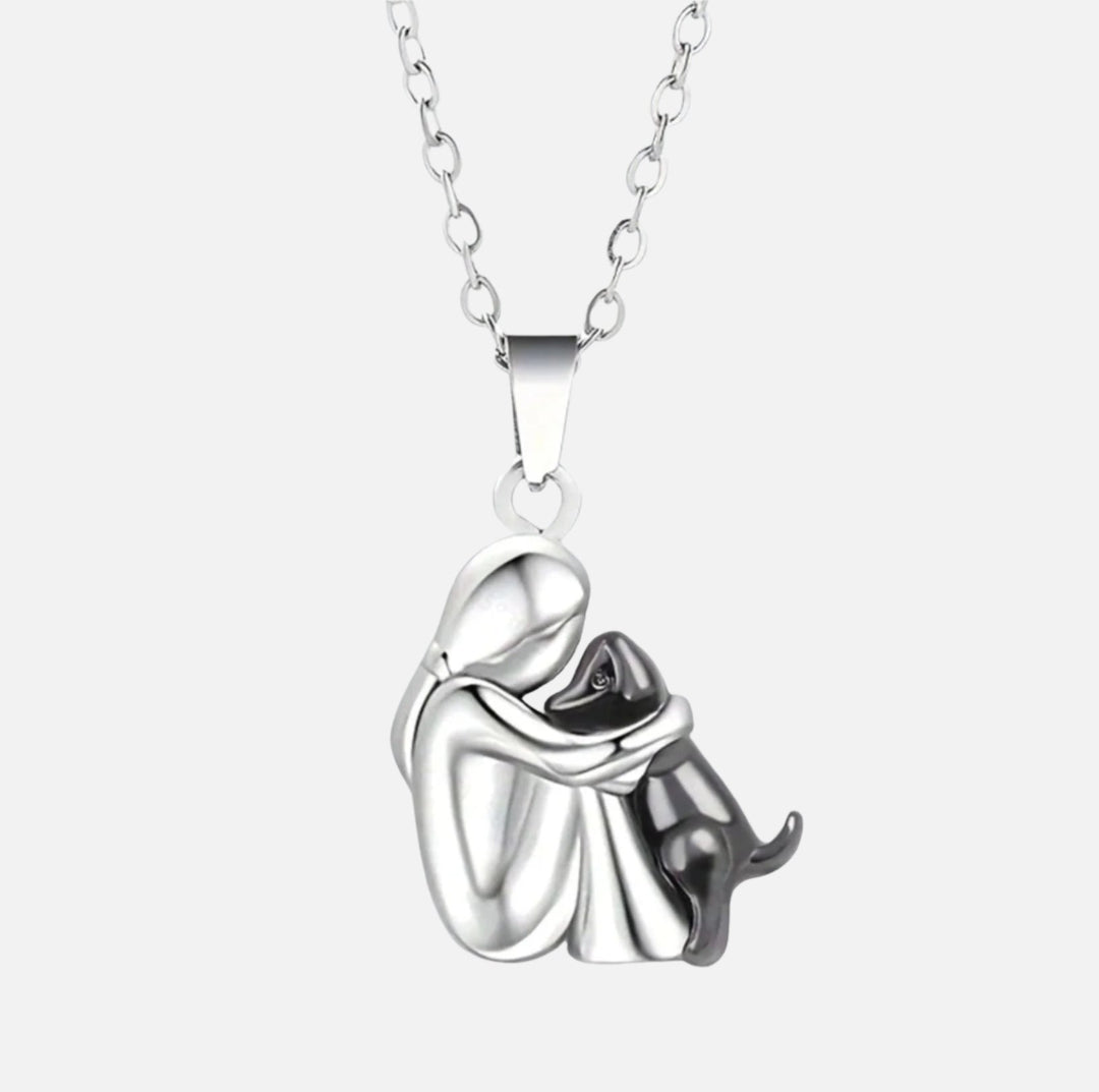 Hochwertige Damenkette, Hundeanhänger in Goldoptik, Symbol für Treue und Tierliebe, idealer Schmuck.