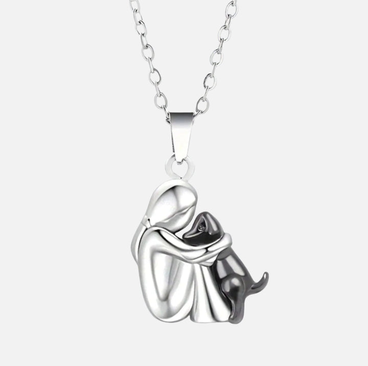 Hochwertige Damenkette, Hundeanhänger in Goldoptik, Symbol für Treue und Tierliebe, idealer Schmuck.