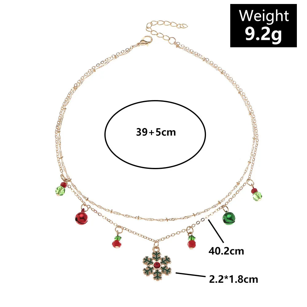Hochwertige Damen Halskette mit festlichem Schneeflocken-Design, das ideale Geschenk für die Weihnachtszeit.
