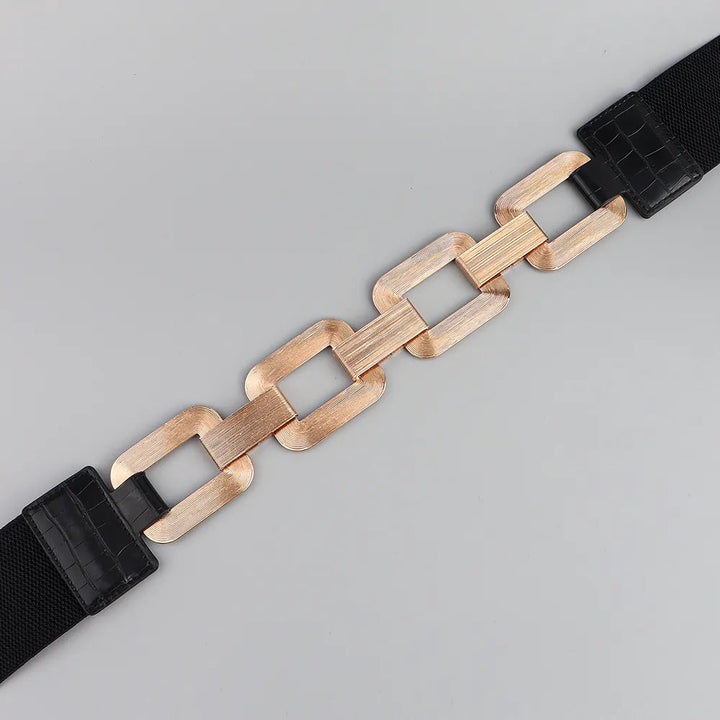 Trendiger Damen Taillengürtel mit glänzendem Kettendetail. Ergänzt elegant jedes Outfit.