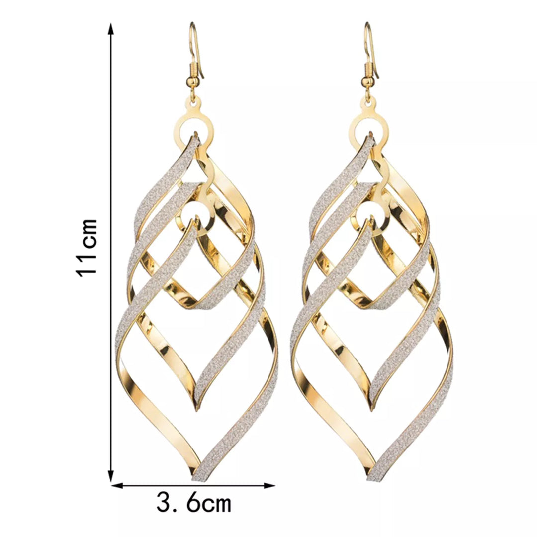 Stilvolle Damen-Spiralohrringe im Glockenspiel-Design. Antiallergischer Edelstahl, ein luxuriöses Accessoire.