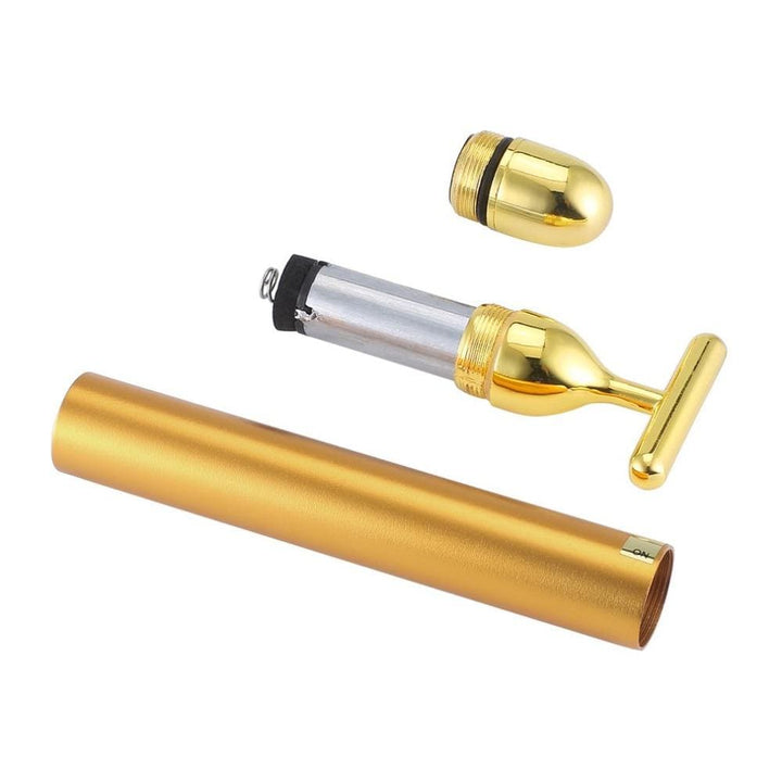 Damen-Gesichtsmassager Gold T-Bar, unterstützt Hautpflege und sorgt für glattere Haut.