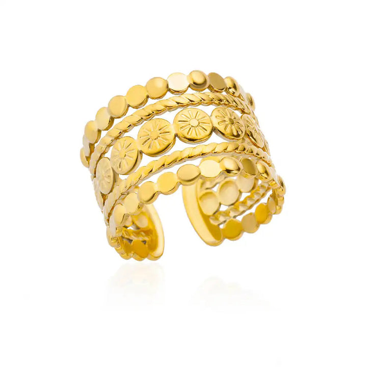Zeitlose Eleganz: Verstellbarer Damenring aus Edelstahl für jeden Tag, schicker Schmuck.