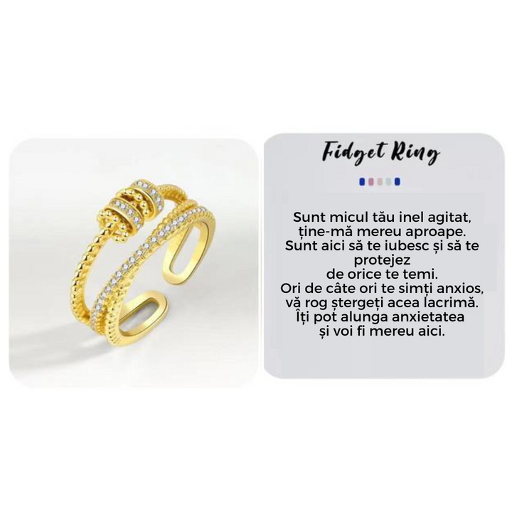 Besonderer Zirkonium Zappelring als Geschenk für Damen & Herren. Unterstützt Fokus & Stressabbau.