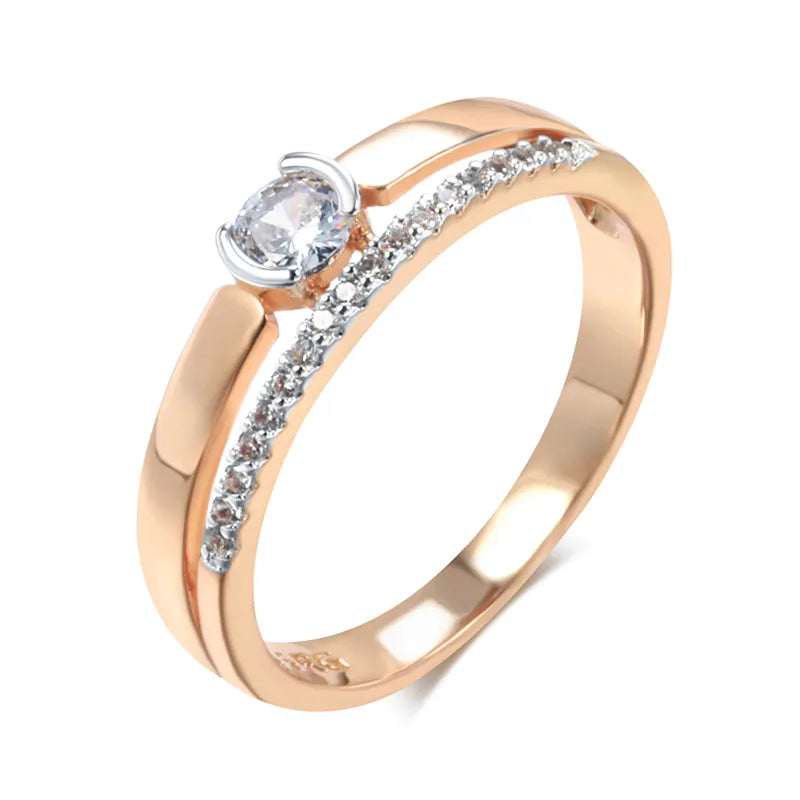 Damen Luxus Zirkonring aus Edelstahl, funkelnd und elegant. Perfekter Damenschmuck für jeden Anlass.