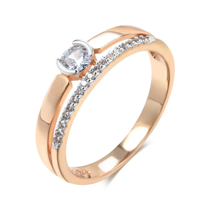 Damen Luxus Zirkonring aus Edelstahl, funkelnd und elegant. Perfekter Damenschmuck für jeden Anlass.