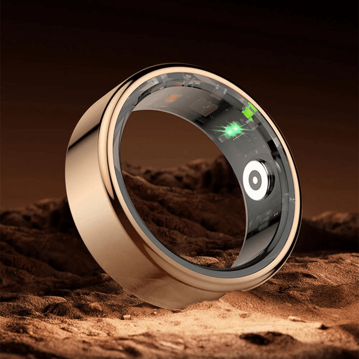 Moderner Titan Smartring als Gesundheitstracker. Überwacht Herzfrequenz, Schlaf & Schritte. Ideal für aktiven Lebensstil.