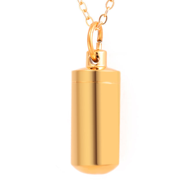 Edelstahl Aschenschmuck Halskette, eleganter Gedenkschmuck zum Andenken an Verluste.