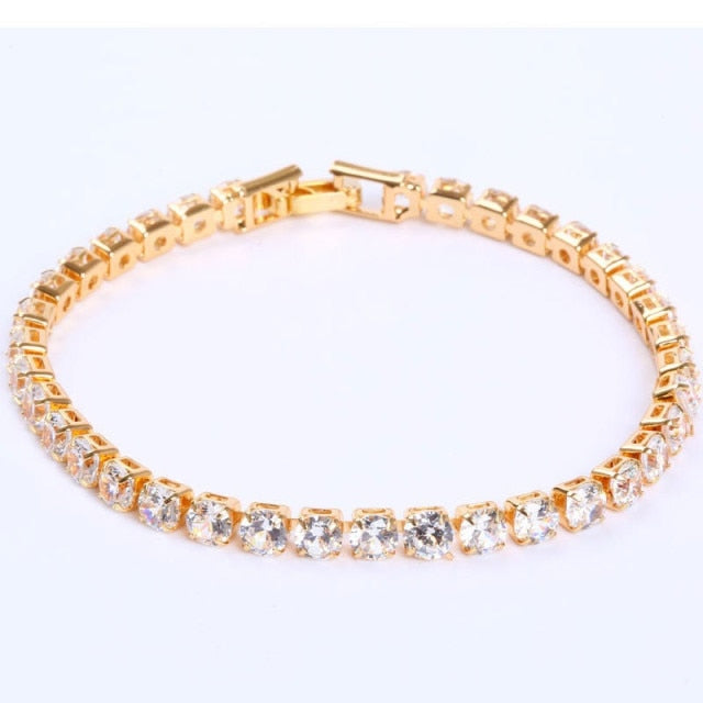 Elegantes Unisex Tennisarmband mit Zirkonia-Glanz; ein strahlendes und zeitloses Schmuckstück.