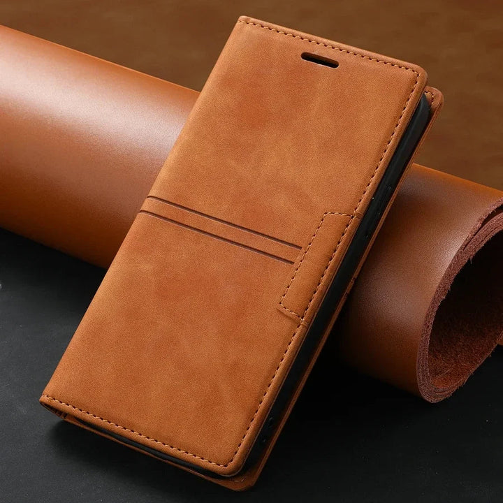 Google Pixel 8 Leder-Hülle: Magnetisches Flip-Case mit Wallet-Funktion und Stand für Pixel 8, 7, 6.