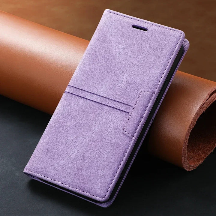 Elegante braune Google Pixel Leder-Wallet-Hülle. Stilvolles Flip-Case bietet Schutz und vielseitige Funktionalität.