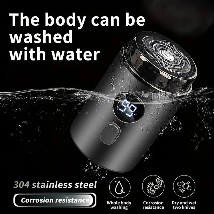 Eleganter schwarzer Damen-Elektrorasierer mit Trimmer-Funktion, wasserdicht für einfache Haarentfernung.