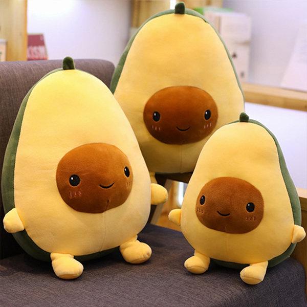 Grünes, weiches Avocado Plüschkissen für Fans, perfekt zum Kuscheln und Dekorieren.