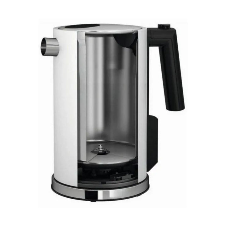 Elektrischer Wasserkocher mit integrierter Filterkaffee-Funktion und Temperaturwahl, 1.2L Fassungsvermögen.