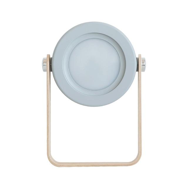 Graue faltbare LED-Laterne, dimmbar, USB aufladbar, ideal als tragbare Tischlampe für Zuhause & Outdoor.