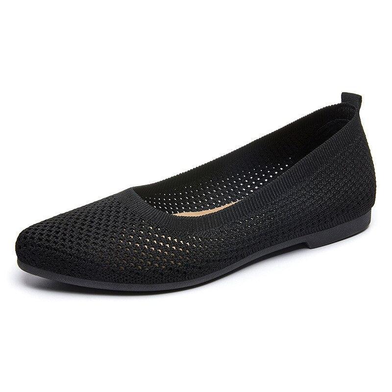 Graue Komfort-Ballerinas für Damen, vielseitige Alltagsschuhe für jede Garderobe.